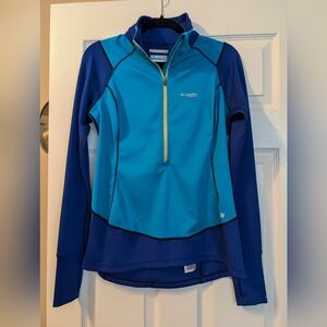 Columbia Long Sleeve Titanium 1/2Zip Omni-Wick Biking Running Shirt M Activewear